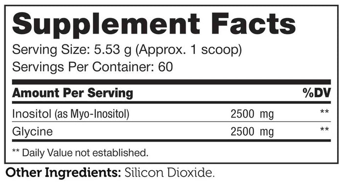 Advanced Nutrition By Zahler Inositol Powder Ingredients