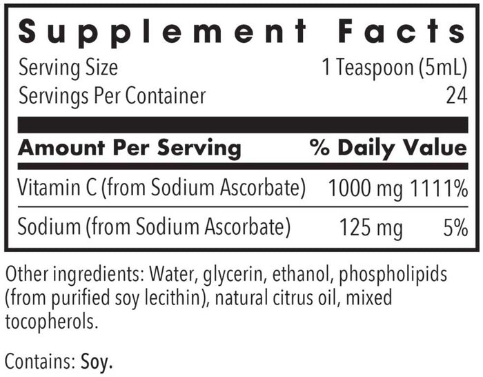 Allergy Research Group Micro Liposomal C Ingredients