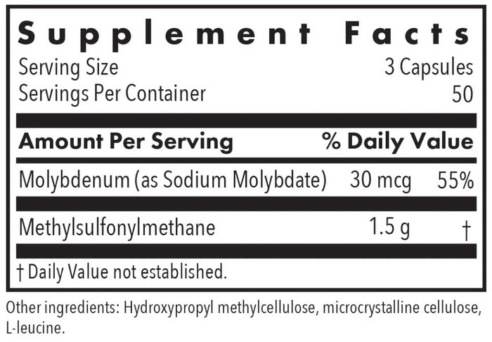 Allergy Research Group MSM Ingredients