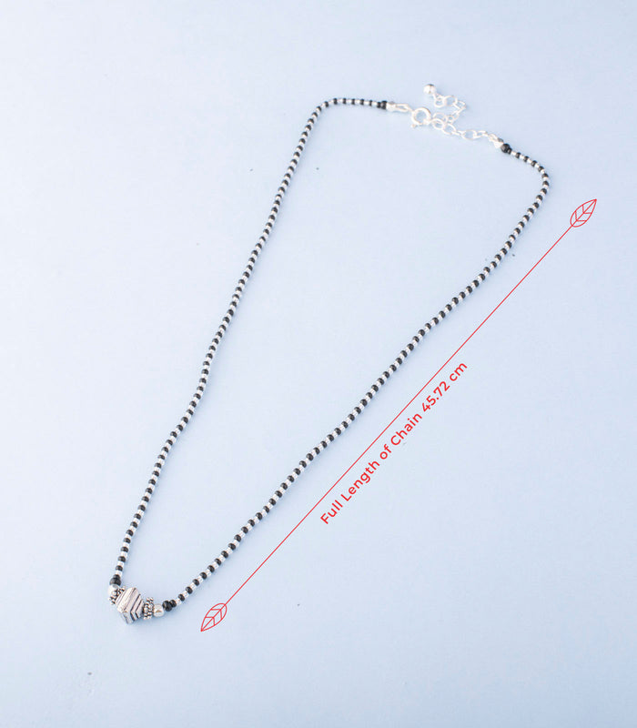 Antique Cube Mangalsutra (Silver)
