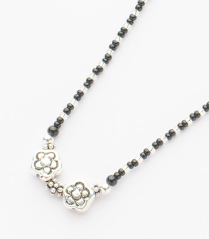 Antique Dual Flora Mangalsutra (Silver)