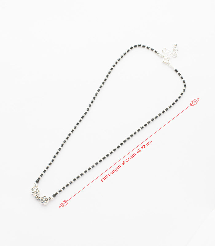 Antique Dual Flora Mangalsutra (Silver)