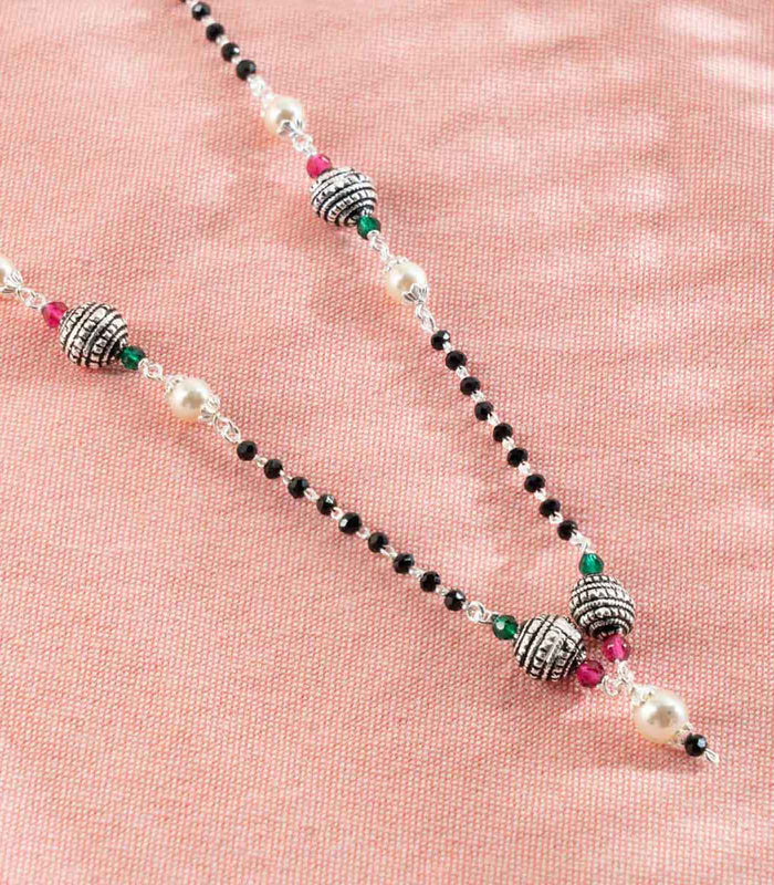 Antique Orb Mangalsutra (Silver)