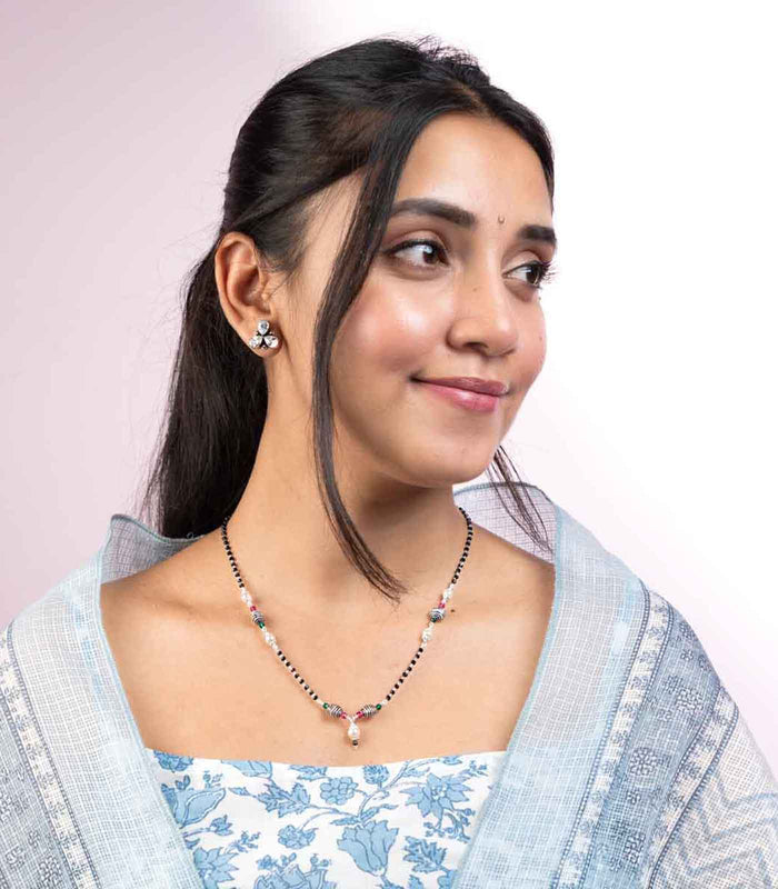 Antique Orb Mangalsutra (Silver)