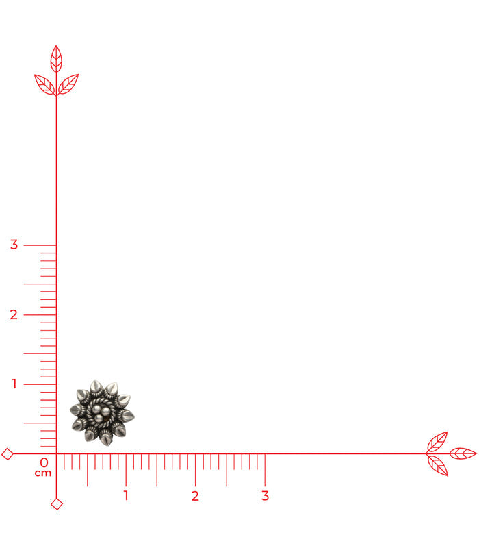 Antique Oxidised Tops (Silver)