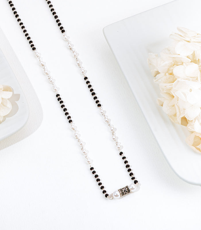 Artistic Pearl Mangalsutra (Silver)