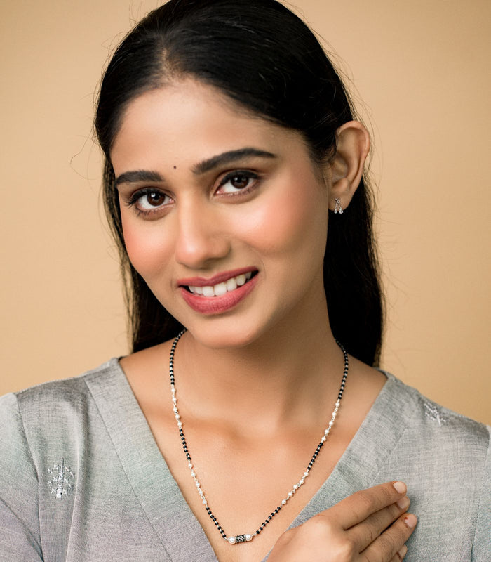 Artistic Pearl Mangalsutra (Silver)