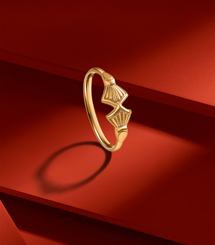 Artistic Shell Gold Finger Ring