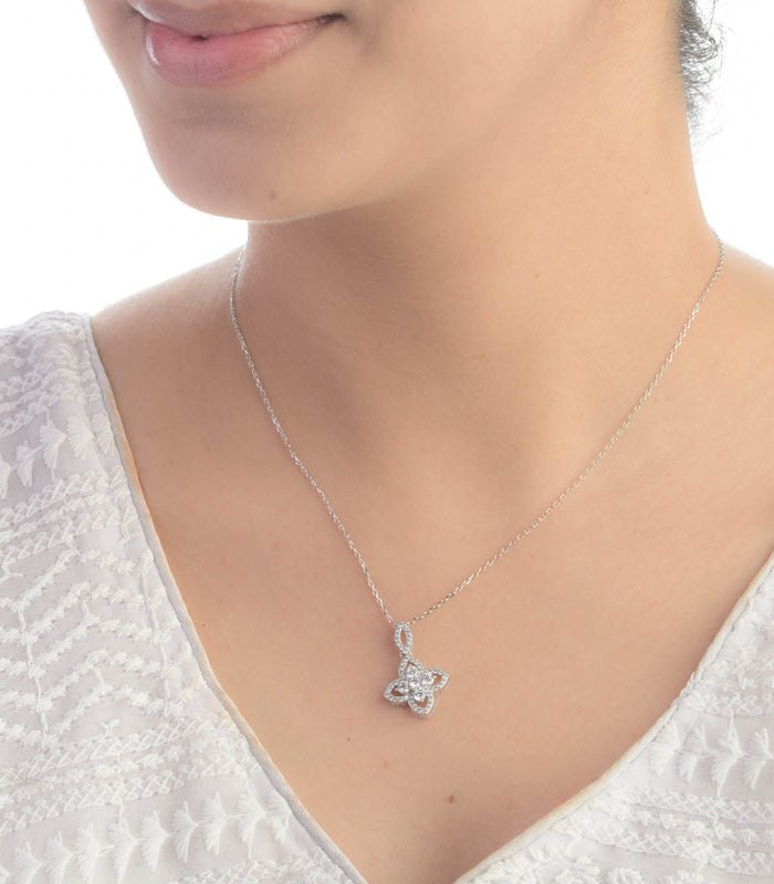 Blooming Blossom Necklace (Silver)