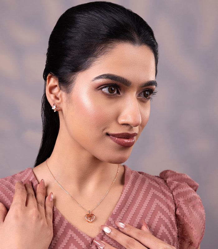 Blooming Love Necklace Set (Silver)