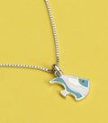 Blue Fish Necklace (Silver)