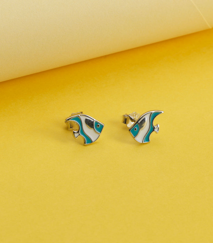 Blue Fish Tops (Silver)