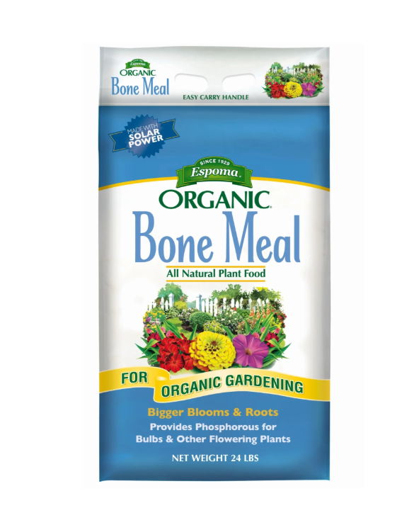 Package of Espoma Organic Bone Meal for gardening on a white background