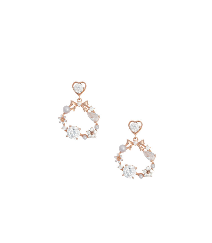 Bow And Kudi Earrings (Silver)