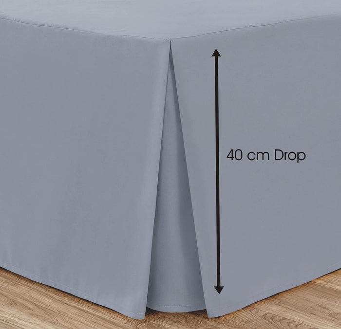 Box Pleated Base Valance Sheet Microfiber Soft Brushed
