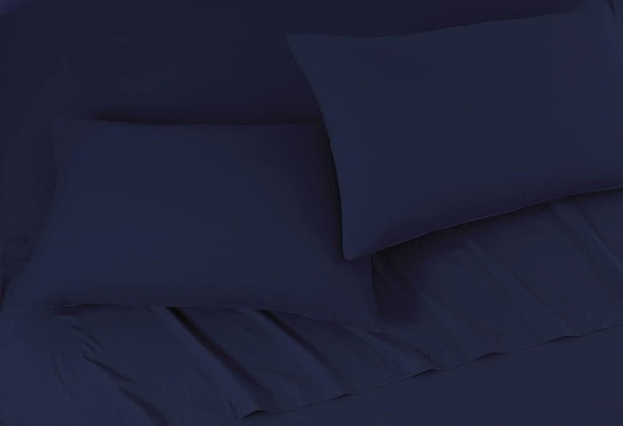 Brushed Microfiber Housewife Pillowcases 2 Pack Navy