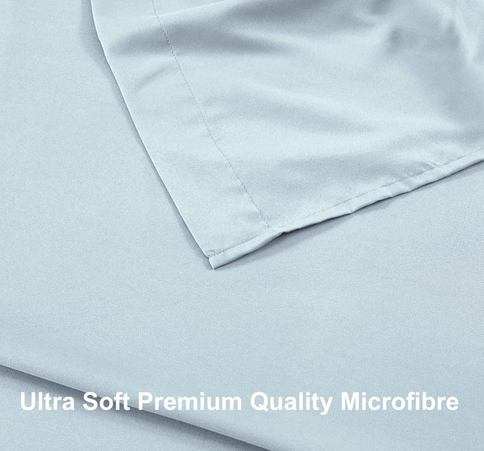 Brushed Microfiber Housewife Pillowcases 2 Pack Spa Blue