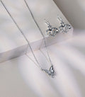 Butterfly Charm Necklace Set (Silver)