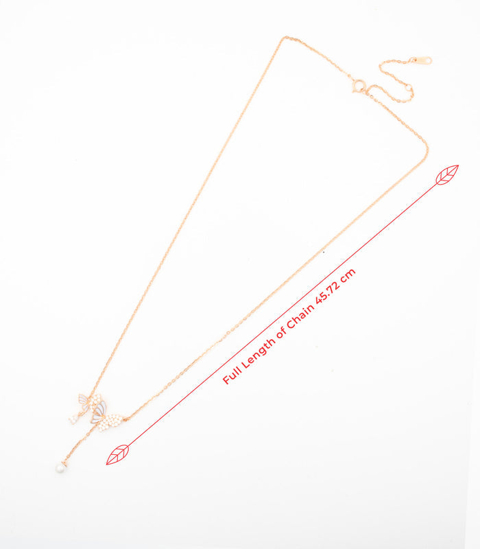 Butterfly Couple Necklace (Silver)