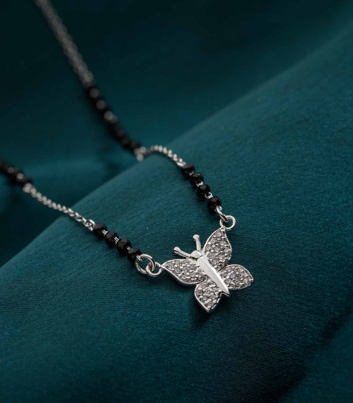 Butterfly Mangalsutra (Silver)