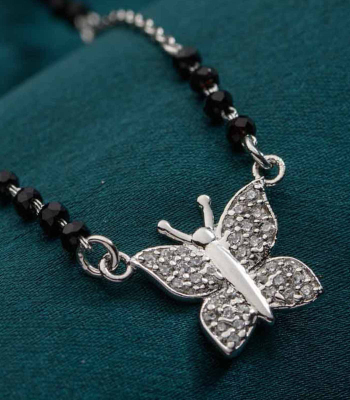 Butterfly Mangalsutra (Silver)