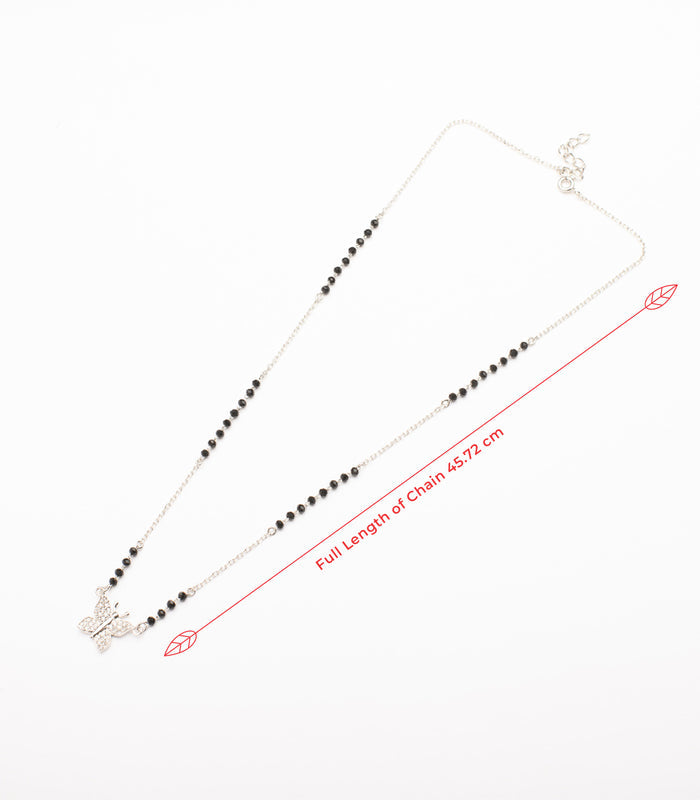 Butterfly Mangalsutra (Silver)