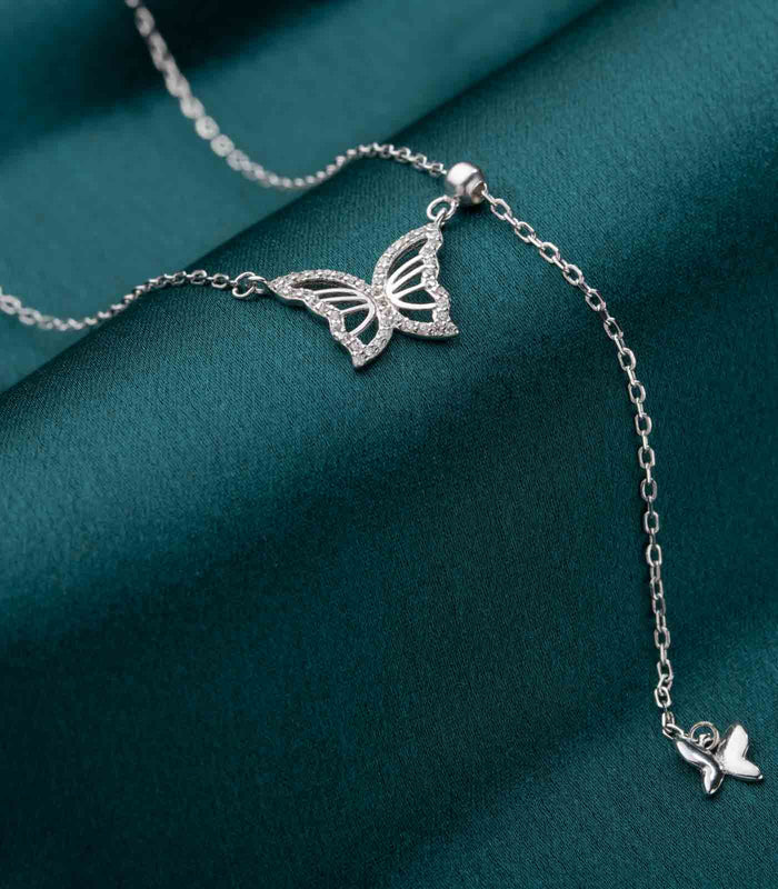 Butterfly Necklace (Silver)