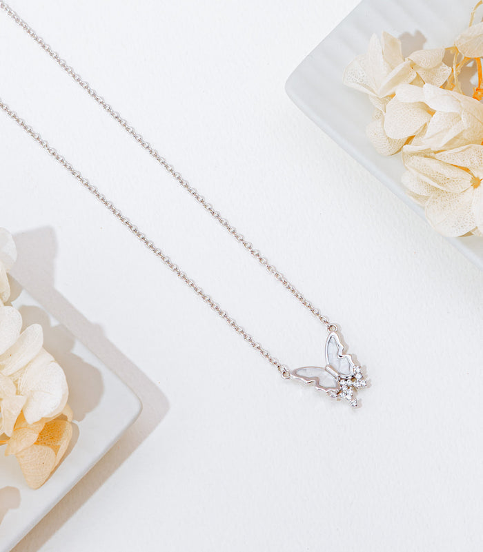 Butterfly Necklace (Silver)