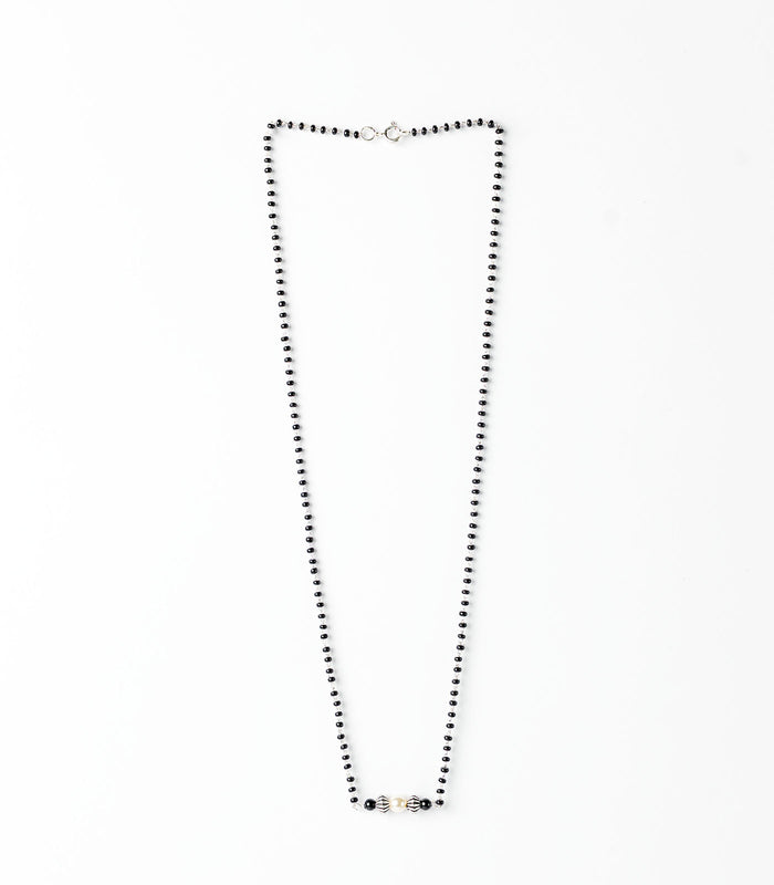 Centered Pearl Mangalsutra (Silver)