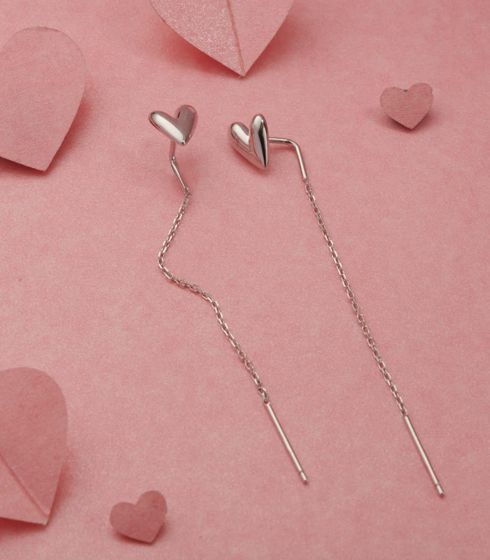 Chain Of Love Earrings (Silver)