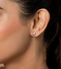 Chain Of Love Gold Colored Earrings (Silver)