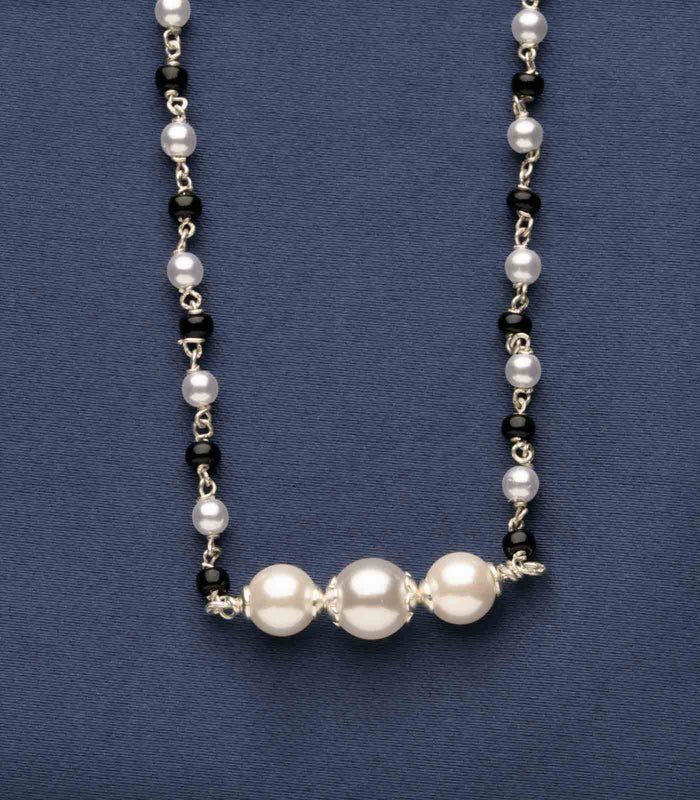 Chained Pearl Mangalsutra (Silver)