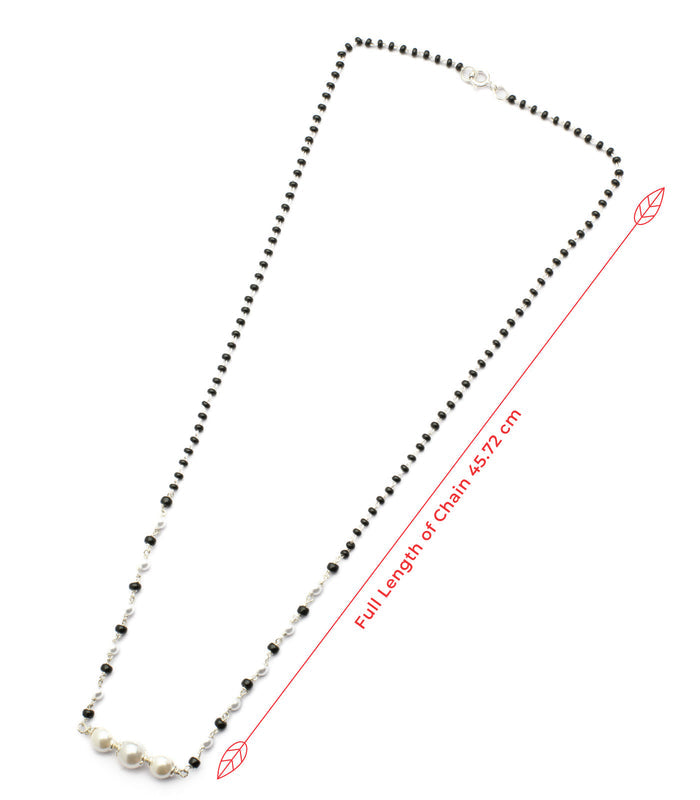Chained Pearl Mangalsutra (Silver)