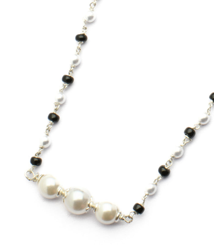Chained Pearl Mangalsutra (Silver)