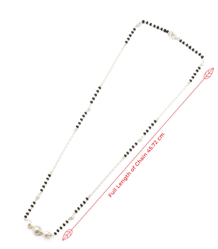 Chained Triple Pearl Mangalsutra (Silver)