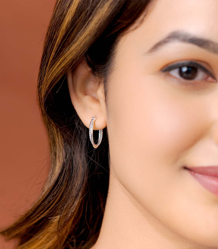 Classic Designer Hoops Earrings (Silver)