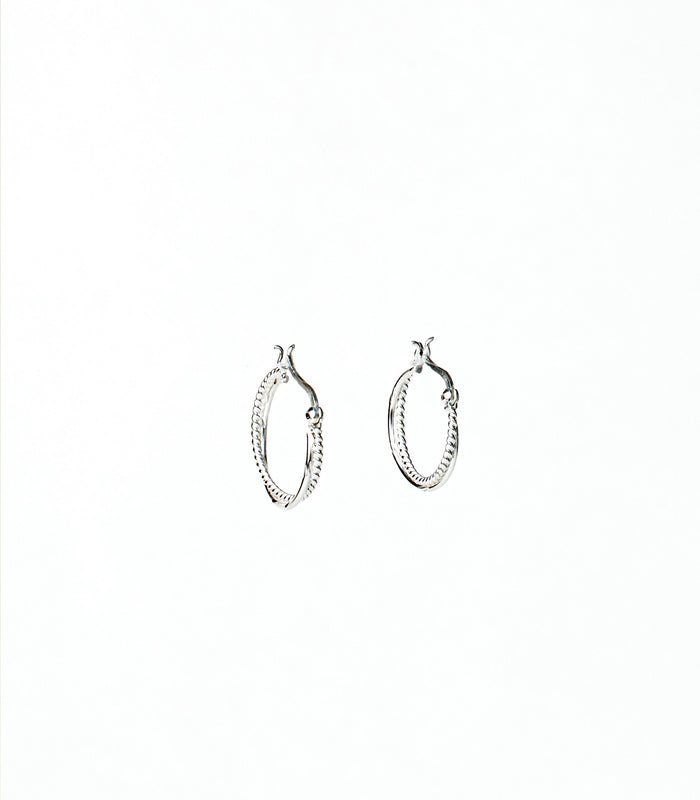 Classic Designer Hoops Earrings (Silver)