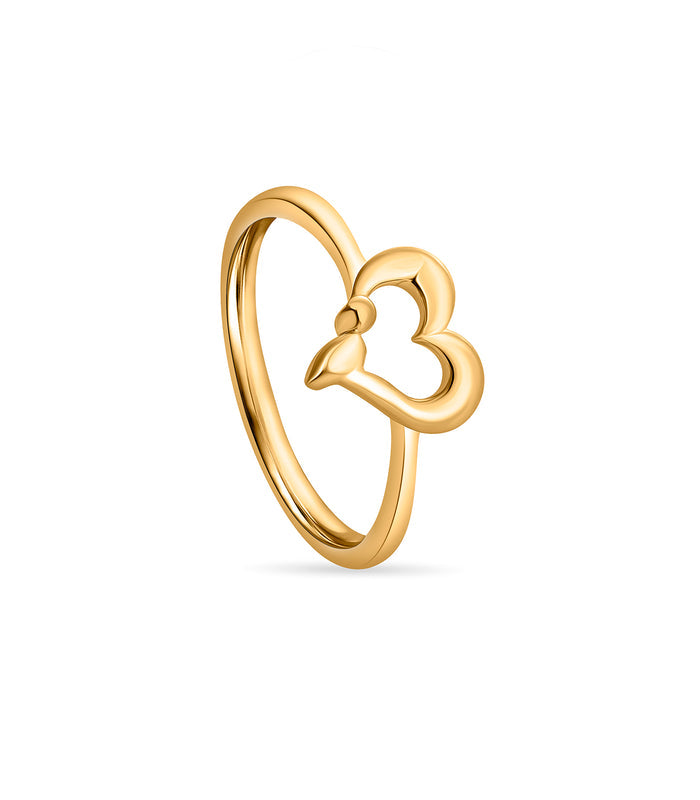 Classic Heart Gold Finger Ring