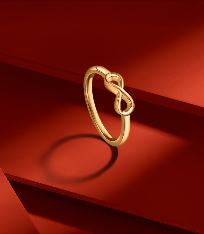 Classic Infinity Gold Finger Ring