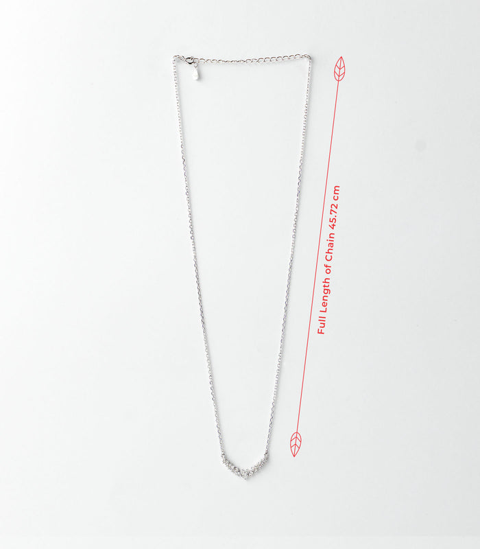 Classic Shiny Stones Necklace (Silver)