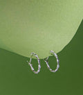 Classic Twisted Hoops Earrings (Silver)