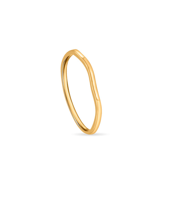 Classic Wavy Gold Finger Ring