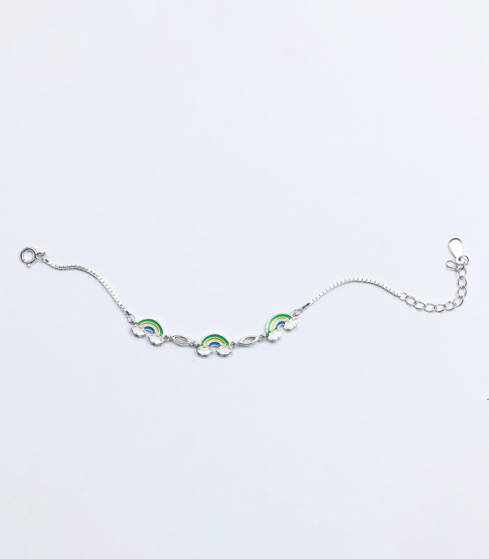 Cloudy Rainbow Bracelet (Silver)