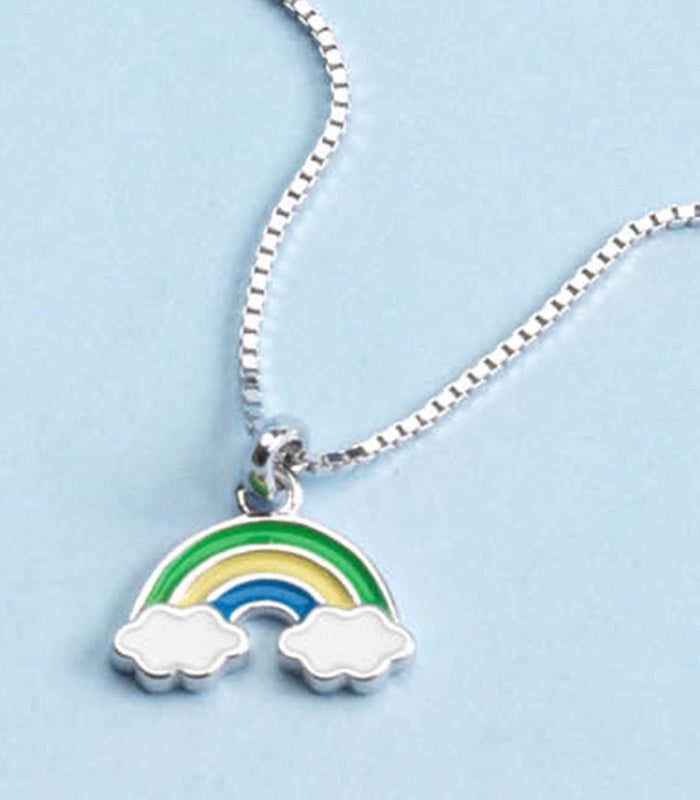Cloudy Rainbow Necklace (Silver)