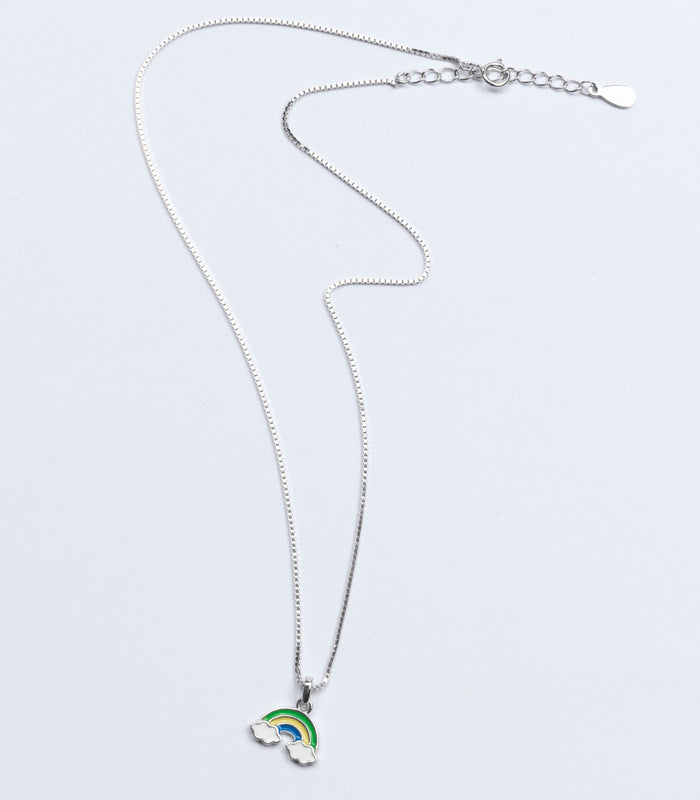 Cloudy Rainbow Necklace (Silver)