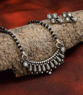 Conical Antique Mangalsutra Set (Silver)