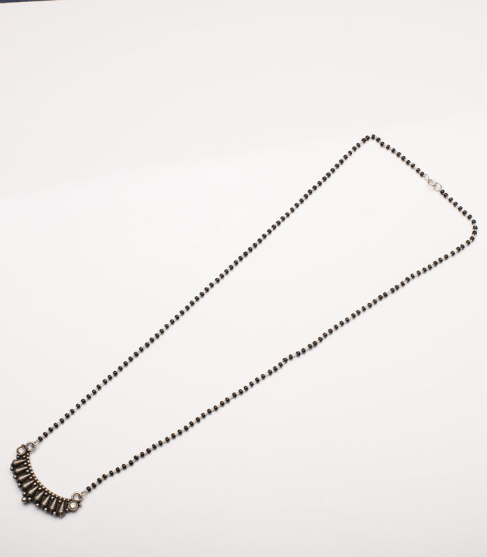 Conical Antique Mangalsutra Set (Silver)