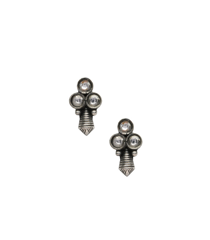Conical Antique Mangalsutra Set (Silver)