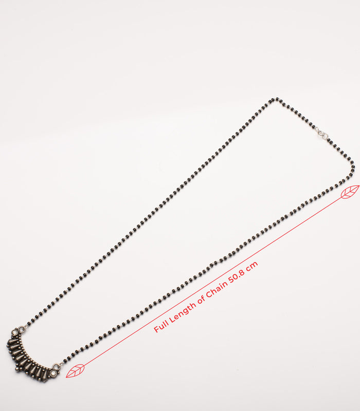 Conical Antique Mangalsutra Set (Silver)