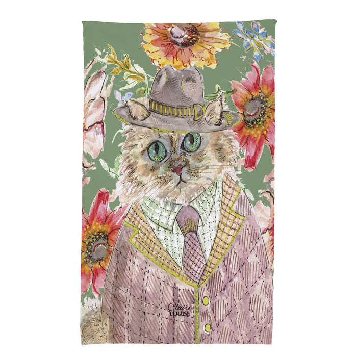 Cottage Cat Tea Towel